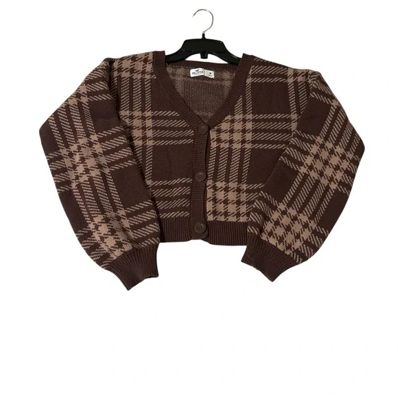 Hollister Brown Cardigan Sweater with Classic Design - Picture 3 of 5